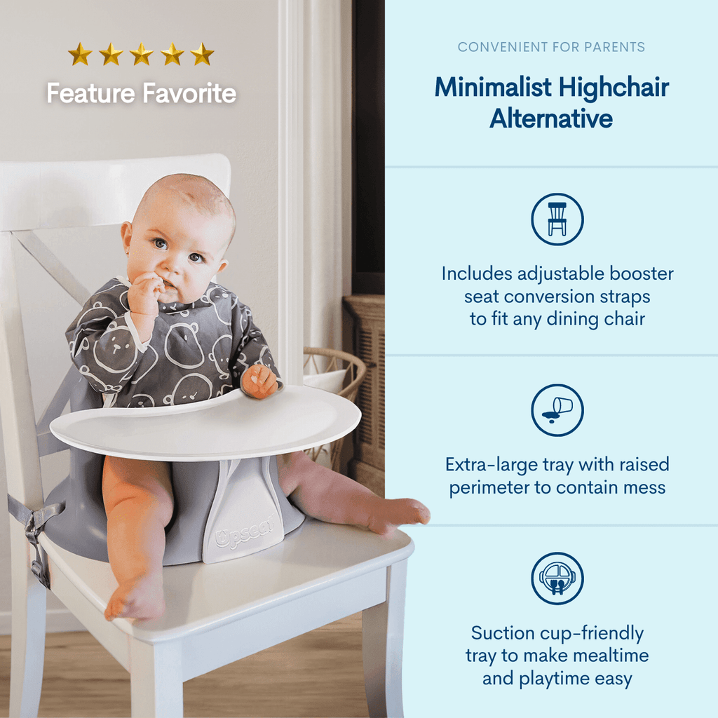 High chair with clearance large tray